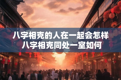 八字相克的人在一起会怎样 八字相克同处一室如何