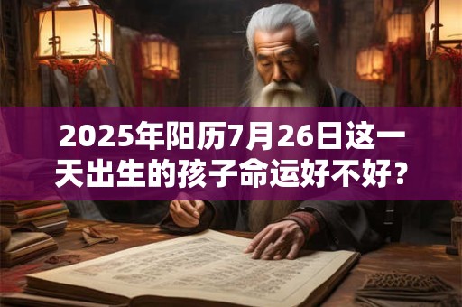 2025年阳历7月26日这一天出生的孩子命运好不好?八字运程如何 2025年阳历7月26日这一天出生的孩子命运好不好?八字运程如何