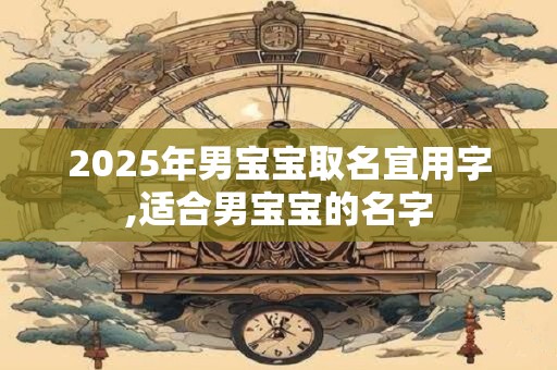 2025年男宝宝取名宜用字,适合男宝宝的名字