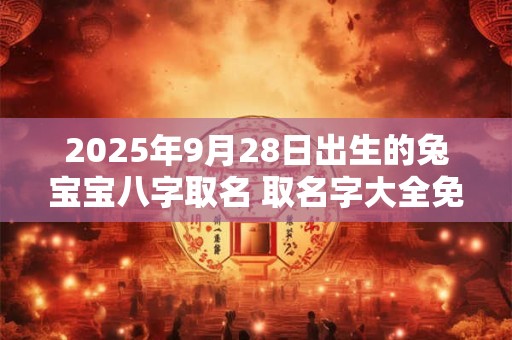 2025年9月28日出生的兔宝宝八字取名 取名字大全免费查询