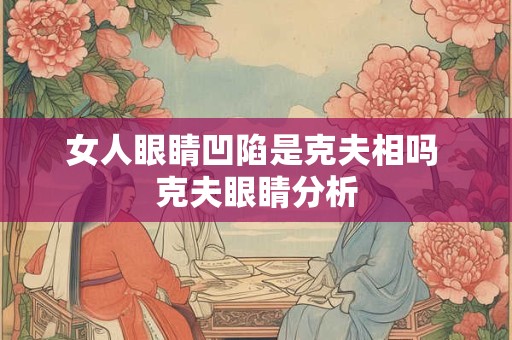女人眼睛凹陷是克夫相吗 克夫眼睛分析