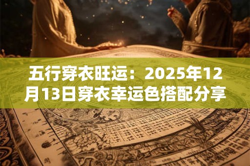 五行穿衣旺运：2025年12月13日穿衣幸运色搭配分享