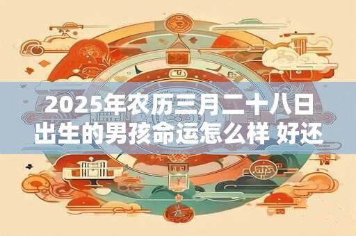 2025年农历三月二十八日出生的男孩命运怎么样 好还是不好 2025年农历三月二十八日出生的男孩命运怎么样 好还是不好