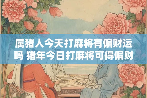 属猪人今天打麻将有偏财运吗 猪年今日打麻将可得偏财运吗 属猪人今天打麻将有偏财运吗 猪年今日打麻将可得偏财运吗