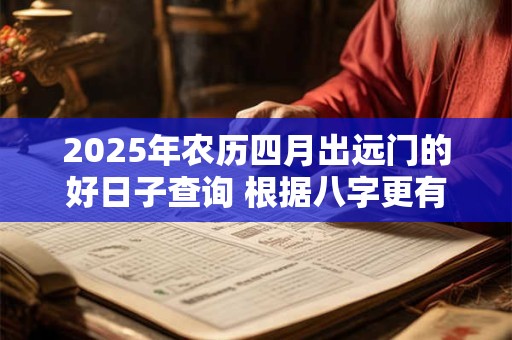 2025年农历四月出远门的好日子查询 根据八字更有效