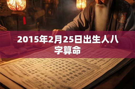 2015年2月25日出生人八字算命