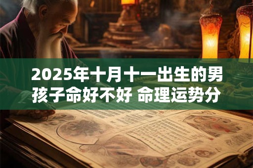 2025年十月十一出生的男孩子命好不好 命理运势分析