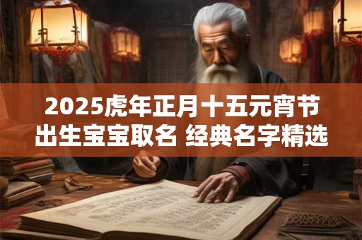 2025虎年正月十五元宵节出生宝宝取名 经典名字精选