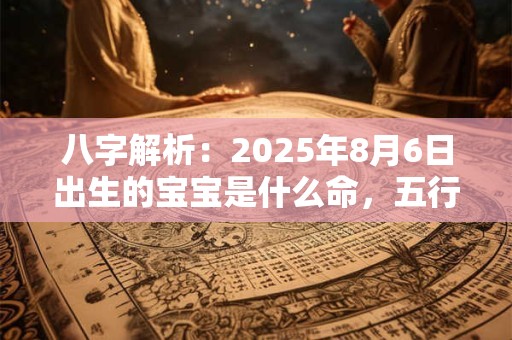 八字解析：2025年8月6日出生的宝宝是什么命，五行缺什么