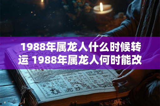 1988年属龙人什么时候转运 1988年属龙人何时能改变运势