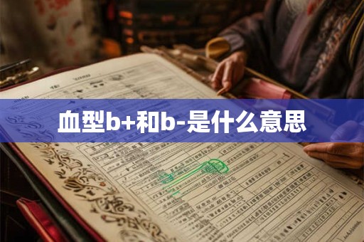 血型b+和b-是什么意思
