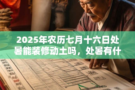 2026年农历七月十六日处暑能装修动土吗，处暑有什么习俗？