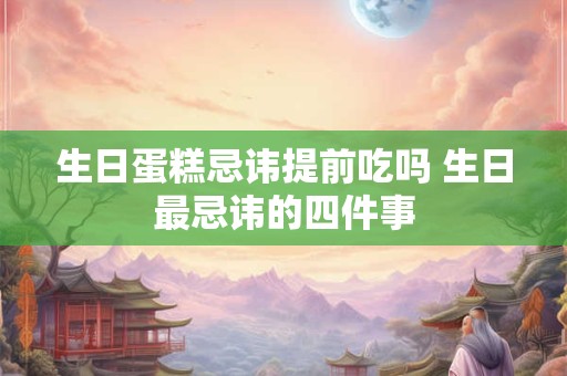 生日蛋糕忌讳提前吃吗 生日最忌讳的四件事 生日蛋糕忌讳提前吃吗 生日最忌讳的四件事