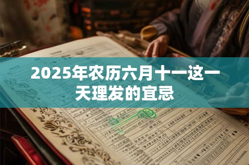 2025年农历六月十一这一天理发的宜忌