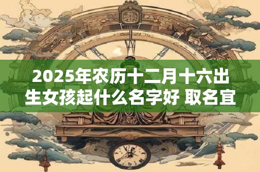 2025年农历十二月十六出生女孩起什么名字好 取名宜用字