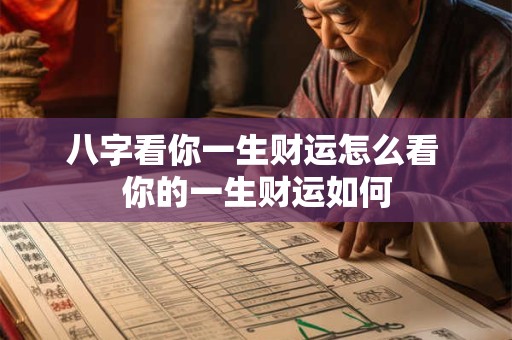 八字看你一生财运怎么看 你的一生财运如何