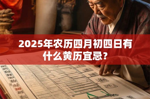 2025年农历四月初四日有什么黄历宜忌？