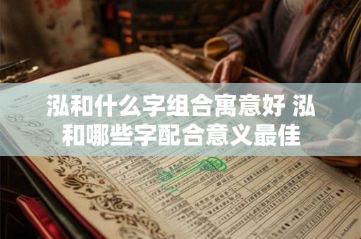 泓和什么字组合寓意好 泓和哪些字配合意义最佳