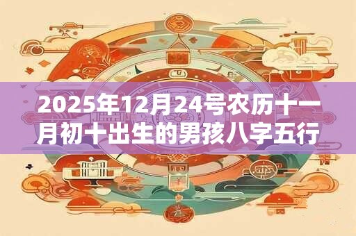 2025年12月24号农历十一月初十出生的男孩八字五行起名字
