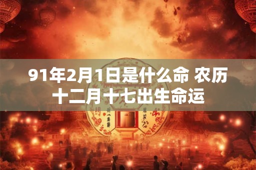 91年2月1日是什么命 农历十二月十七出生命运