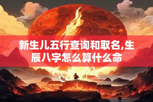 新生儿五行查询和取名,生辰八字怎么算什么命
