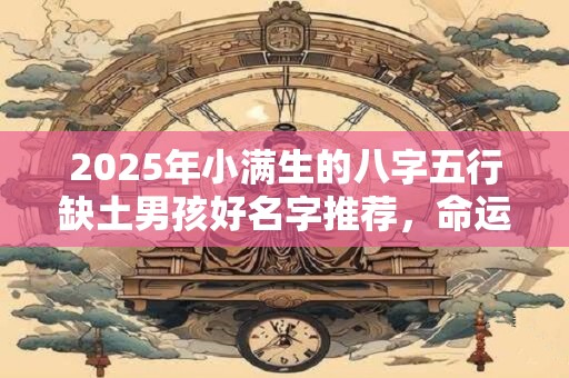 2025年小满生的八字五行缺土男孩好名字推荐，命运怎样？