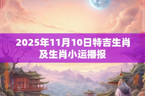 2025年11月10日特吉生肖及生肖小运播报