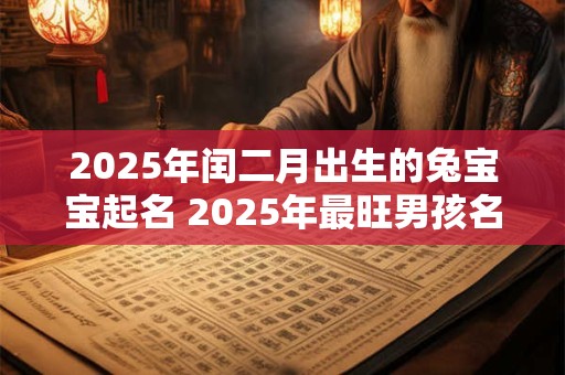 2025年闰二月出生的兔宝宝起名 2025年最旺男孩名字