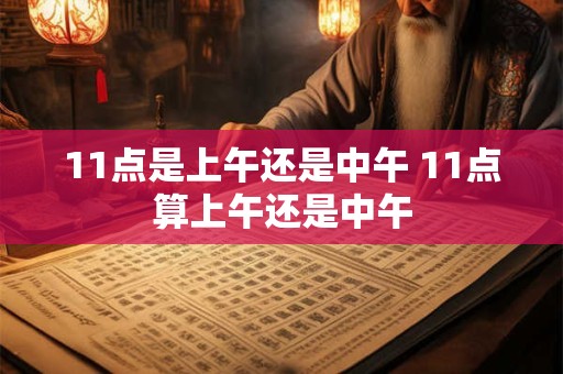 11点是上午还是中午 11点算上午还是中午
