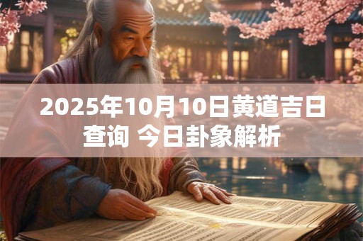 2025年10月10日黄道吉日查询 今日卦象解析