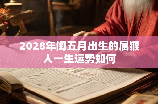 2028年闰五月出生的属猴人一生运势如何