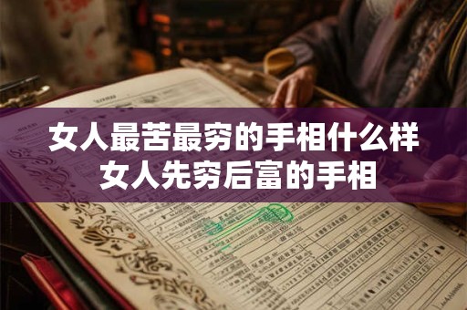 女人最苦最穷的手相什么样 女人先穷后富的手相