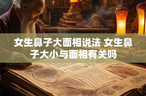 女生鼻子大面相说法 女生鼻子大小与面相有关吗
