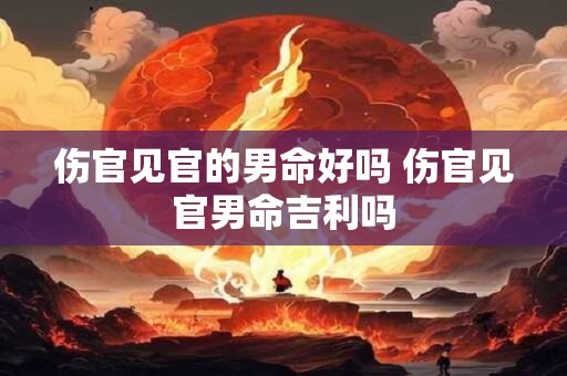 伤官见官的男命好吗 伤官见官男命吉利吗