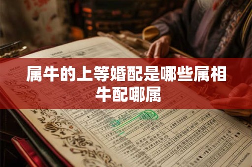 属牛的上等婚配是哪些属相 牛配哪属