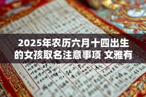 2025年农历六月十四出生的女孩取名注意事项 文雅有内涵的名字鉴赏