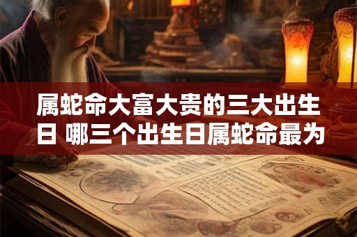 属蛇命大富大贵的三大出生日 哪三个出生日属蛇命最为有钱有名 属蛇命大富大贵的三大出生日 哪三个出生日属蛇命最为有钱有名