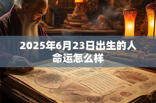 2025年6月23日出生的人命运怎么样
