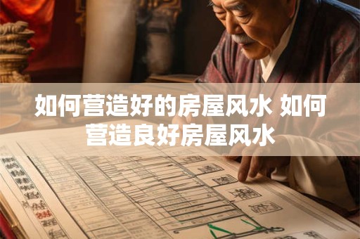 如何营造好的房屋风水 如何营造良好房屋风水