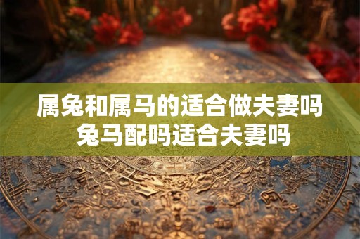 属兔和属马的适合做夫妻吗 兔马配吗适合夫妻吗