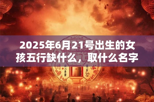 2025年6月21号出生的女孩五行缺什么，取什么名字好