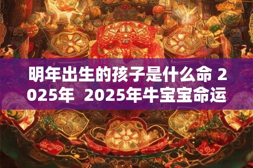 明年出生的孩子是什么命 2025年  2025年牛宝宝命运
