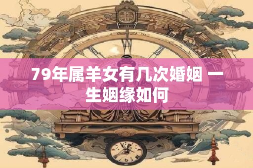 79年属羊女有几次婚姻 一生姻缘如何