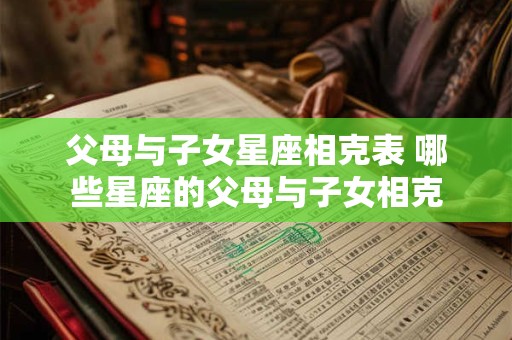 父母与子女星座相克表 哪些星座的父母与子女相克