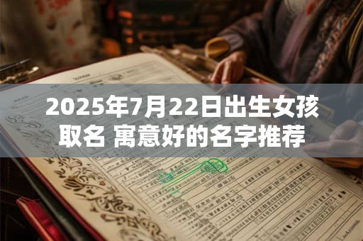 2025年7月22日出生女孩取名 寓意好的名字推荐