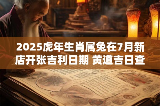 2025虎年生肖属兔在7月新店开张吉利日期 黄道吉日查询