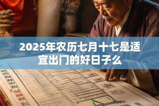 2025年农历七月十七是适宜出门的好日子么
