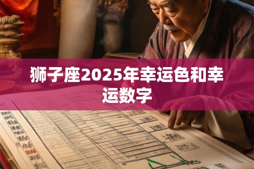 狮子座2025年幸运色和幸运数字