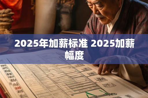 2025年加薪标准 2025加薪幅度