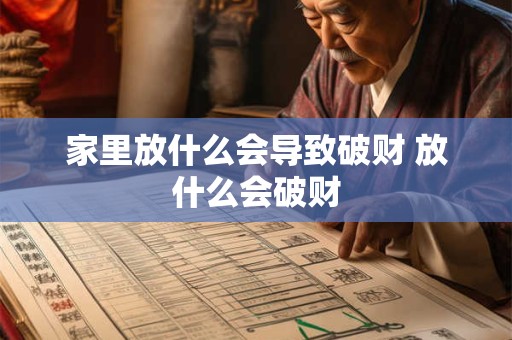 家里放什么会导致破财 放什么会破财